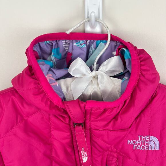 The North Face Girls Reversible Perrito Jacket 3-6 Months - Picture 4 of 13